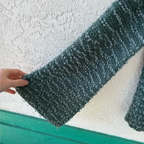 Billabong Off The Beat Nubby Sweater Medium Turquoise Long Sleeve - Picture 4 of 6